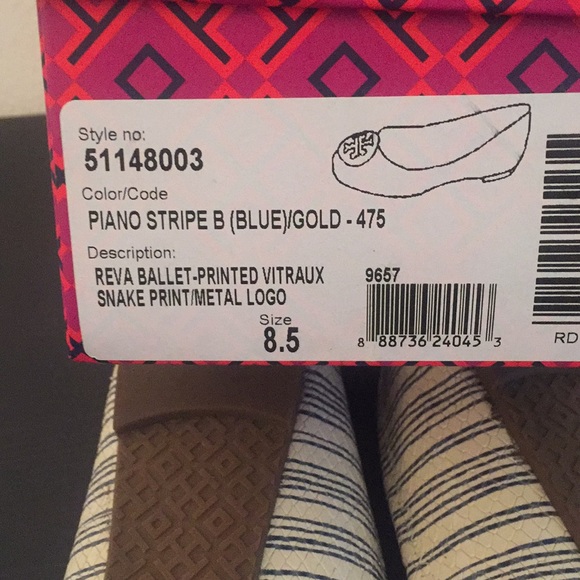 Tory Burch Reva Ballet Printed Vitraux Snake Print - Picture 5 of 5